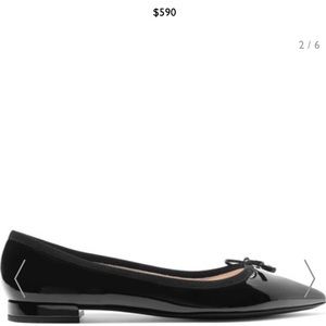 Authentic Prada Patent-leather Ballet Flats